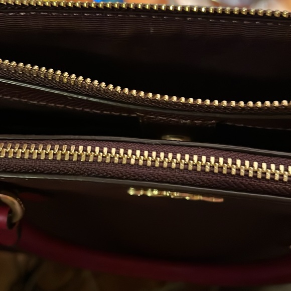 Coach EUC Satchel or Crossbody bag. Beautiful plum with raspberry handles. - Picture 9 of 15